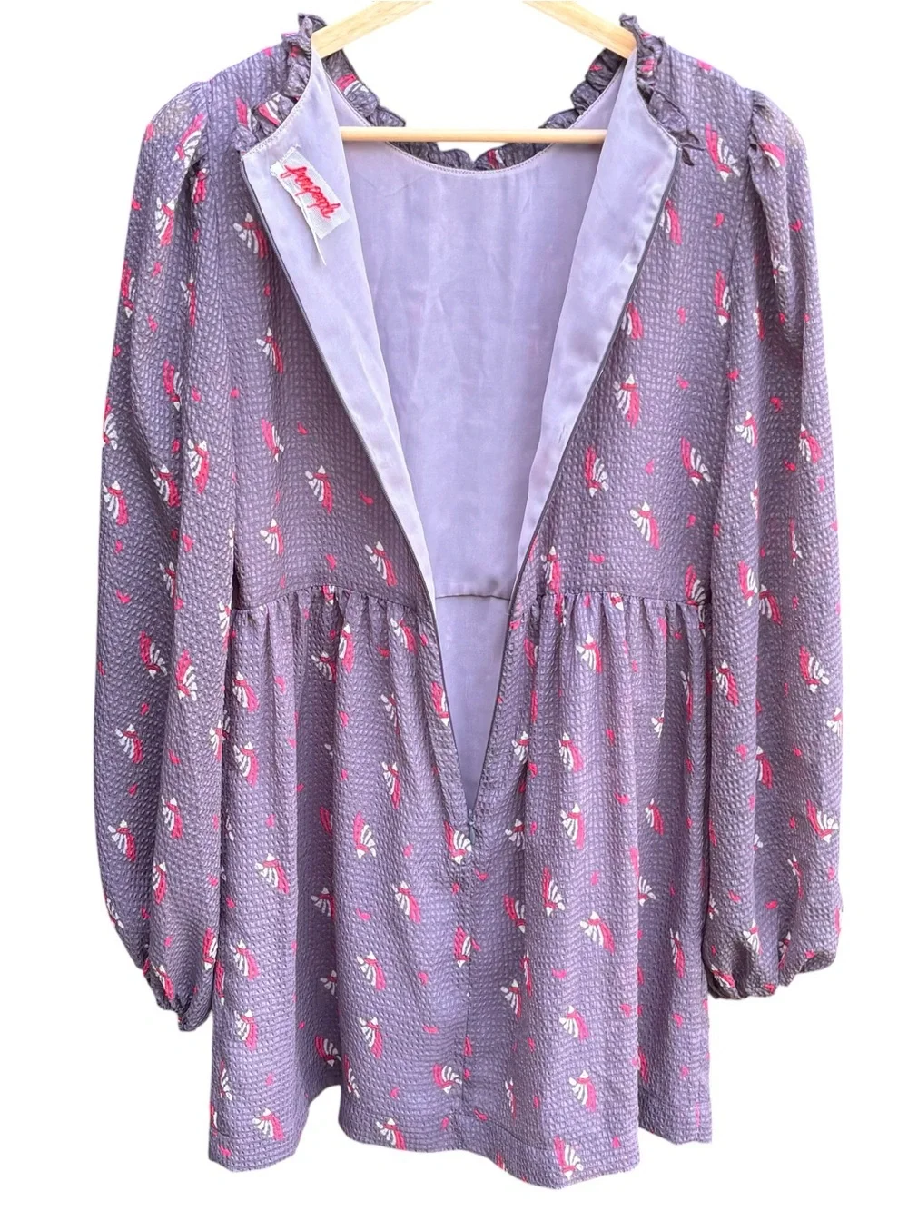 Free People Monarch Wings Mini Babydoll Dress Size 4/Small